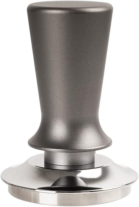 watchget 58mm Espresso Tamper, Coffee Tamper with Calibrated Spring Loaded Flat Stainless Steel Base Barista Espresso Accessories, Silver