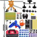 Super PDR Paintless Dent Repair Kit, Dent Puller Kit for Car Dent Removal, Auto Body Dent Removal Tools, PDR Dent Puller for Hail Damage, Dent Removal Kit with Dent Lifter, Bridge Puller, Slide Hammer