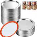 24 Pcs Canning Lids Regular Mouth Leak Proof Seal Wide Mouth Canning Lids Food Grade Metal Mason Jar Lid Fits Ball and Kerr Jar