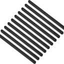 uxcell Drawer Slides, 10Pcs 300mm - Plastic Drawer Rails, Side Mounted Grooved Guide Rails for Cabinet Drawers Bedside Tables Wardrobe Dressers (Black)