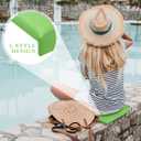 Novabright 4 Pcs Pool Seats for Edge of Pool Poolside Seating Mat with Soft Foam Pad Anti-Slip Cushion Waterproof Bath Seat Chair Poolside Accessories for Summer Outdoor Beach (Multicolor,12 Inch)