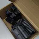 PATIKIL 2.4" x 1" x 0.7" Rectangle Plastic Plug Tubing End Caps, 16Pcs Rectangular Tube Plug Square Tubing Post End Cap for Table Chair Leg Fence Pipe Post Cover Furniture Foot, Black