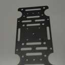 Universal Mailbox Mounting Bracket, Black Steel, Post Mount, 4mm Thick, Fits Most Sizes, Bottom Mount, Includes Hardware