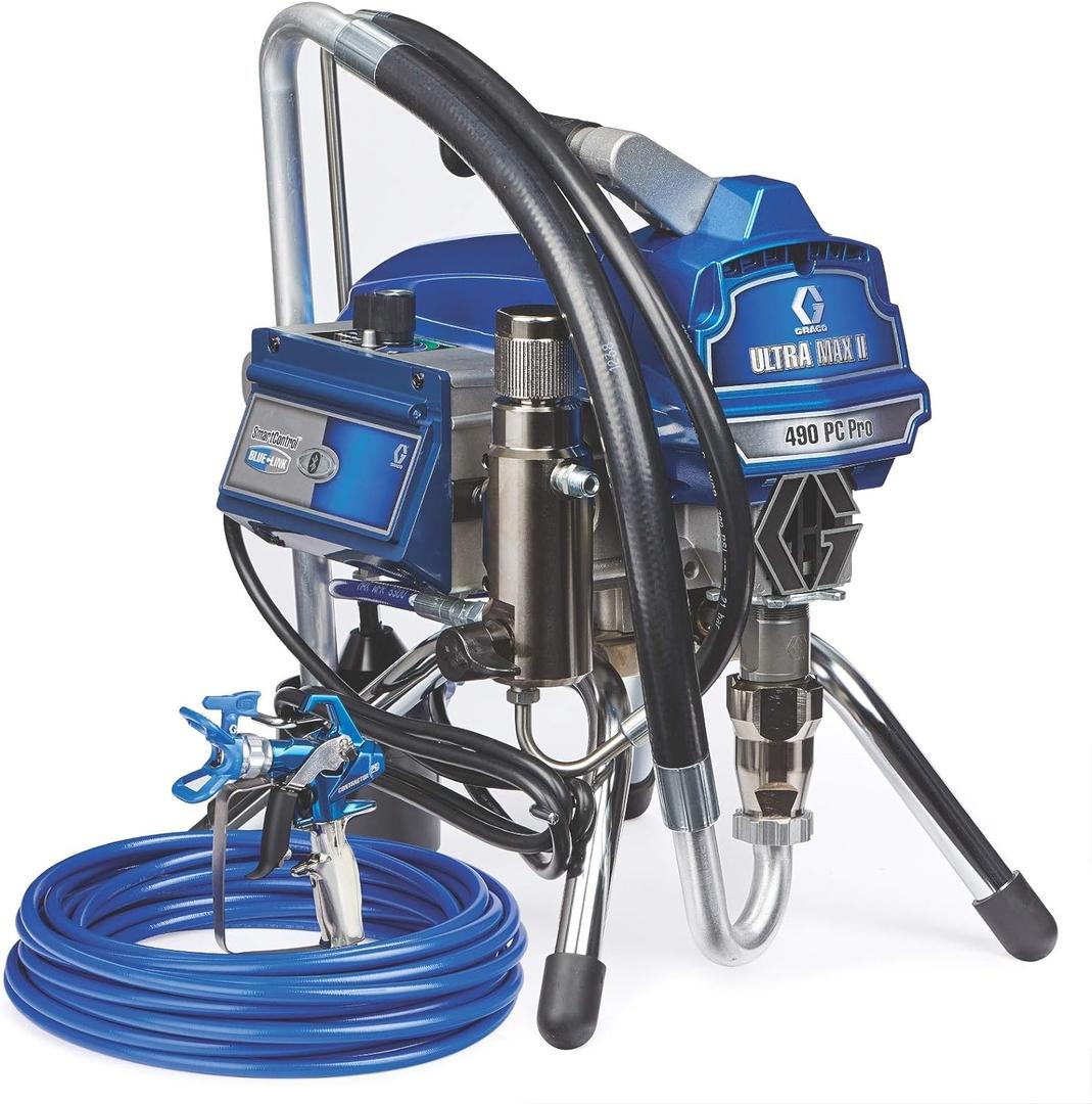 Graco Ultra Max II 490 PC Pro Electric Airless Paint Sprayer, Stand 17E852