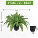 Hollyone Large Fake Hanging Ferns 49 Leaves Boston Ferns Artificial Plants Outdoor Indoor Potted Plant 23.6inch Faux Fern in Baskets Pot Artificial Hanging Fern Bush Plant for Patio Garden Porch Decor