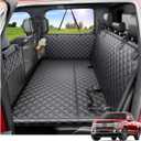 REEVAA Dog Truck Seat Cover for Back Seat, Hard Bottom Dog Hammock for Car, Pet Bed Extender for 2-4 Large Dogs, Waterproof Seat Protector, Universal XL Size Fits for Crew Cab Truck/SUV, Black