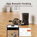 Automatic Cat Feeder with Camera, 4L WiFi Smart Pet Feeder with APP Control, 1080P HD Video,Night Vision,Voice Call, Motion Detection, Dual Power Supply, Supports 5GHz/2.4GHz,for Dogs Cats, Small-Pet