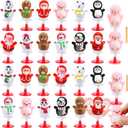 MGparty 24 Pack Christmas Jumping Popper Spring Toys Christmas Party Favors for Kids Birthday Party Carnival Prizes Pinata Filler Classroom Rewards Treat Bags Gifts Poppers Toys Pop Up Critters