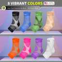 Compression Socks for Plantar Fasciitis, Achilles Tendonitis, Arthritis Relief, Ankle Brace Compression Sleeve with Foot Arch Support, Ankle Wrap for Women, Men, Swelling & Heel Pain White L-XL