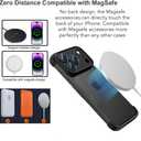 for iPhone 17 Bumper Case Compatible with MagSafe, Minimalist Frameless Corner Protection Pad with Camera Lens Protector, No Back Soft Silicone TPU Shockproof for iPhone17 (Black)