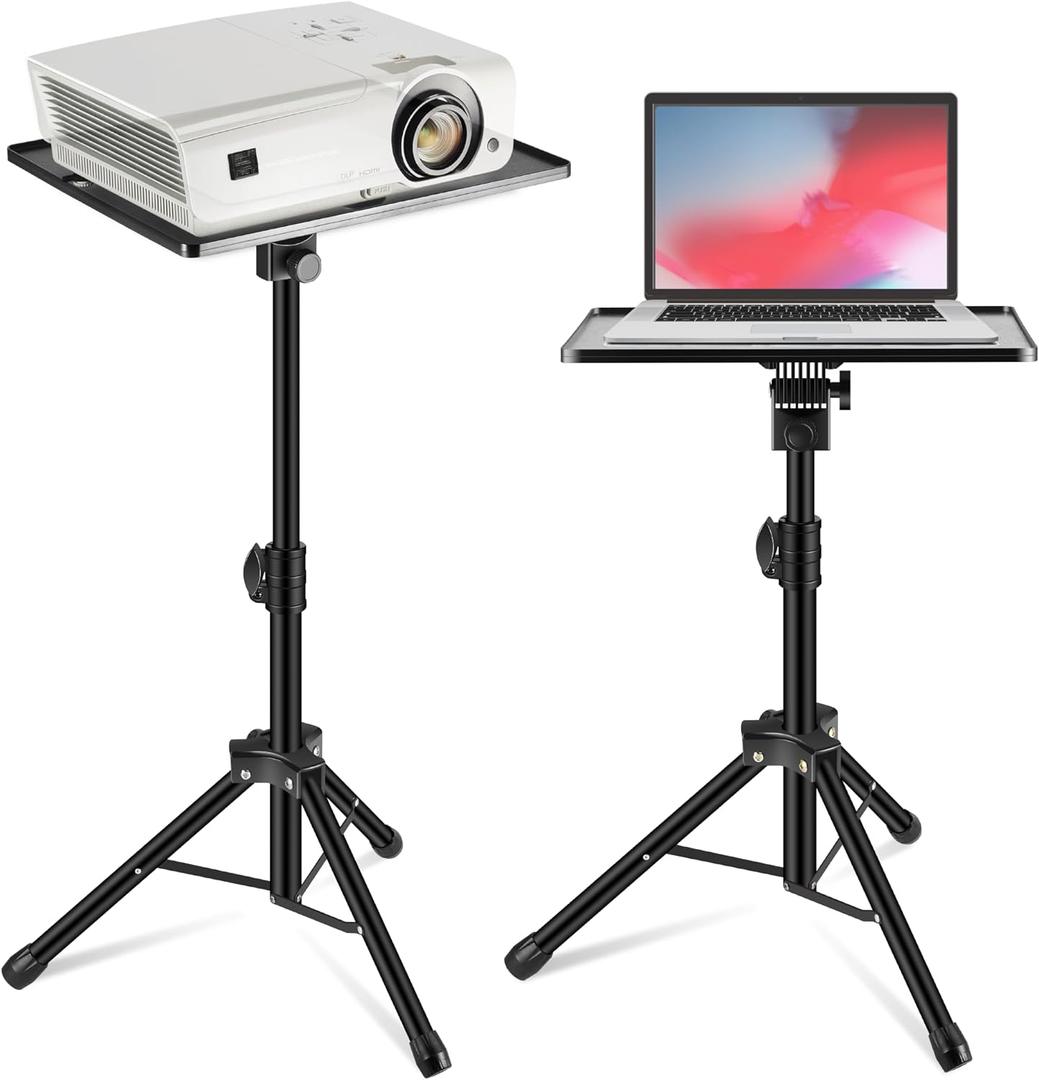 InnoGear Projector Stand Tripod, 21" to 38" Height Adjustable Portable Laptop Tripod Stand Music Stand Projector Tripod for Outdoor Office Home Stage Studio Podium Computer DJ Racks