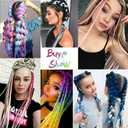 Ombre Dark Blue Braiding Hair Extensions 24 Inch 3 Packs Synthetic Jumbo Braiding Hair High Temperature Twist Crochet Braids Hair for Women (B20)