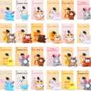 Zhanmai 36 Set Graduation Mini Animal Plush Toy Cards Gift Set, Cute Small Stuffed Animal Keychain Bulk, Preschool School Graduation Classroom Exchange Gifts, Teacher Student Award Party Favors