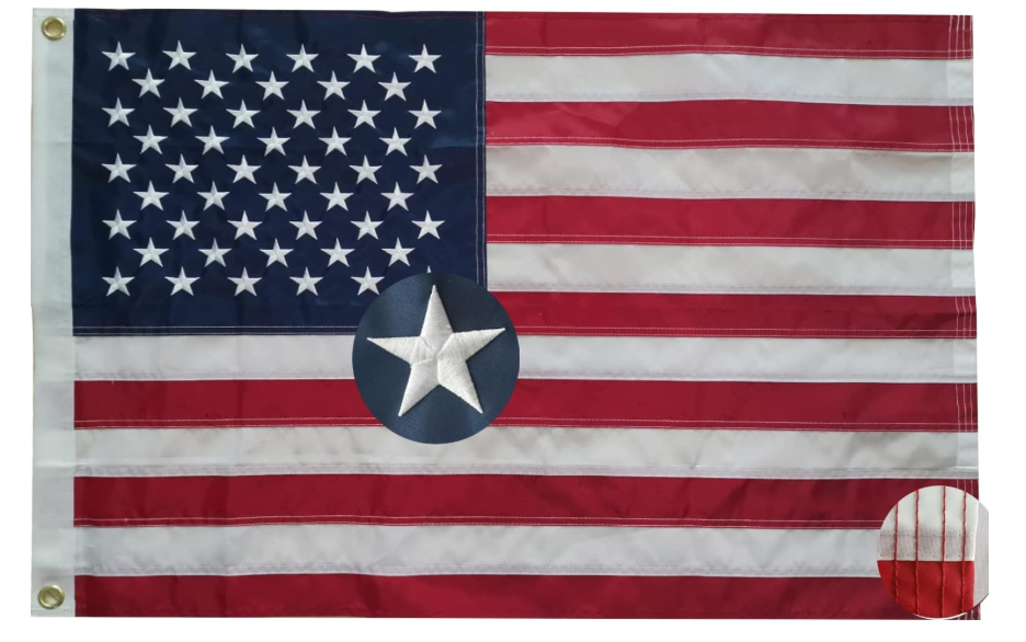American flag usa flag 2x3ft -60x90cm Embroidered Stars Flag Double Stitched Sewn Stripes Outdoors Indoors 210D Heavy Duty Brass Grommets Banner