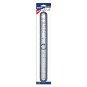 Maped - Helix 2-in-1 Ruler with Integrated Circle Templates 12 Inch/30cm - Draw Circles up to 12" Diameter, 12" & 30cm Graduations, Kid-Friendly Design
