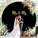 6.6 FT Black Round Backdrop Cover for Circle Balloon Arch Stand Stretchy Circle Arch Backdrop Covers for Wedding Arch Baby Shower Birthday Party Photo Shoot Photography Arch Background Decorations