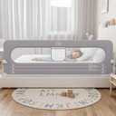 Bed Rail for Toddlers,71in Foldable Bed Rail for Baby, Baby Bed Rail Guard with Reinforced Carbon Steel Frame&Connectors for Twin Full Queen King Bed