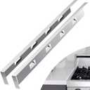 2Pcs Adjustable 23'4-26' Stove Gap Cover Range Gap Filler 316 Stainless Steel Counter Trim Kit Between Stove Edge and Counter Don't Melt Like Silicone Heat Resistant and Easy to Clean (Silver)