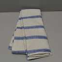 DriftAway Farmhouse Linen Lined Valance Double Layer Thermal Insulated Room Darkening Blackout Window Valances 3 Inch Rod Pocket Vertical Striped Kitchen Valance for Bathroom Single 52 x 18 Inch Navy