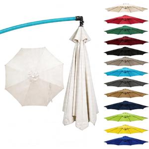 11FT Cantilever Patio Umbrella Replacement Canopy, 8 Ribs 64"-66", Upgraded 600D 220GSM Heavy-Duty Fabric, Waterproof & UV Resistant (Canopy Only)