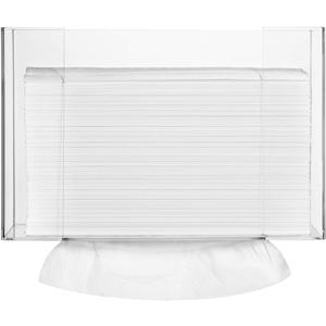 Paper Towel Dispenser by Oasis Creations, Holds 250 Paper Towels, Wall Mounted, Countertop Paper Towel Dispenser, Universal Paper Towel Holder- Clear