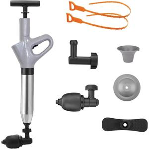 Toilet Plunger, Drain Clog Remover, High-Pressure Air Drain Blaster with Real-Time Barometer Powerful Drain Snake Sink Heavy Duty Plunger Plumbing Tools, Plungers for Sink, Bathroom, Kitchen Clogged