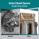 HOLDN STORAGE Over The Door Hanger Foldable - Over The Door Rack for Hanging Towels, Coats & Clothes - Over The Door Hanger Hooks for Bedroom, Washroom and Office.