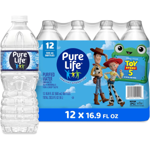 Pure Life Purified Bottled Water, 12 Pack - Still Drinking Water Enhanced with Minerals for a Crisp Taste - 16.9 Fl Oz - Toy Story 5 Packaging Graphics Exp. 11/30/27