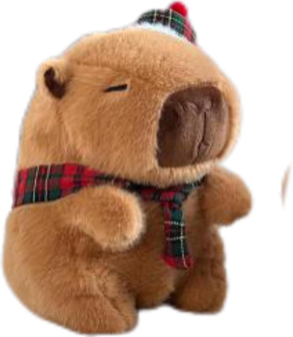 Capybara Plush Toy, 8inch Capybara Stuffed Animal Birthday Gifts for Kids Girl Friends (Bow Tie)