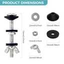 2 x Universal Toilet Tank to Bowl Gasket Kit,Heavy Duty Toilet Bolts,2 Kind Gasket and 4 Pieces 5/16 * 3.15 Inch Toilet Tank Bolts,Fits Most 2-Inch and 3-Inch Leak Resistance Toilet Flush Valve Opening
