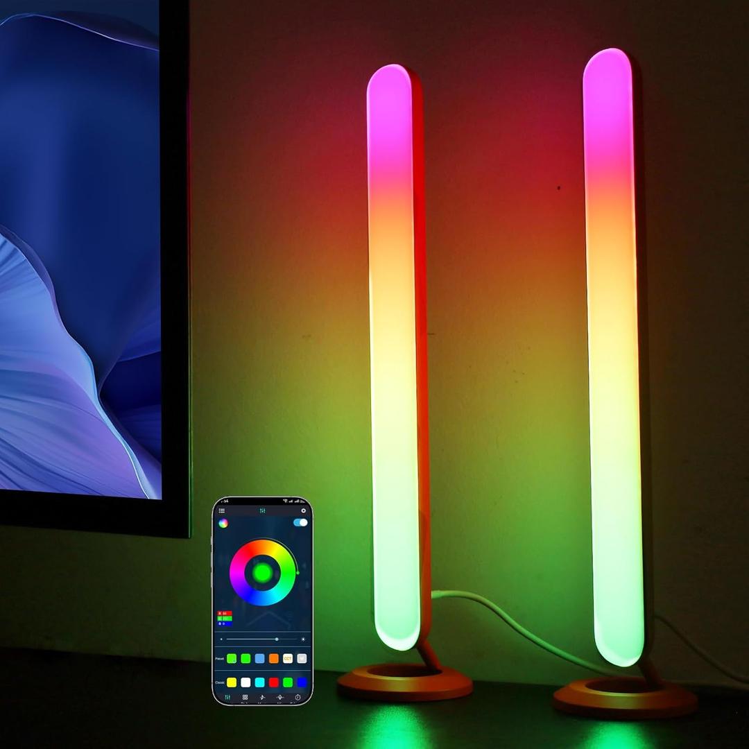 RGB LED Light Bar for Gaming Setup: Smart Music Sync TV Backlight with 16 Million Colors & 200+ Modes - USB Powered Ambient Lighting