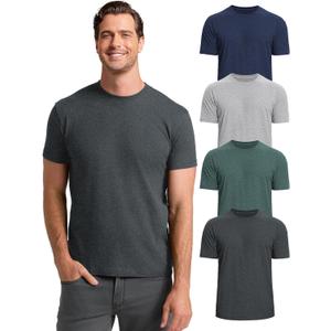 Mens T Shirts Mens Crew Neck Shirts Athletic Fitted Plain Basic Tees Soft Cotton Blend Comfort T Shirts for Men (S)
