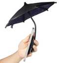 OUTXE Phone Umbrella for Sun, 360°Adjustable Shade Cover for Cell iPhone/Android/Kindle, Mini Cellphone Shield Suction Cup Stand Holder -Black