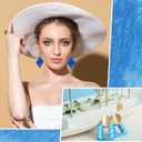 Suzile 30 Pcs Blue Pearlescent Ripple Cast Acrylic Sheets 1/8" for Laser Cutting, 3mm, 6"x6" Glitter Sparkly Swirl Acrylic Panels Blue Series (15 Colors) for Art Design Engraving Sign DIY Craft Decor