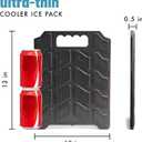Cool Coolers by Fit & Fresh XL Slim Cooler Ice Blocks, Reusable & Long Lasting XL Ice Packs for Coolers, Slim XL Ice Packs for Cooler Bags, Space Saving, Quick Freeze, 10"x 13", Black, 3PK
