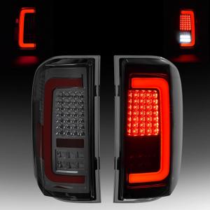 Full LED Tail Light for 2007-2013 Chevy Silverado 1500 2500HD 3500HD,Unique C Shaped Design Rear Light,Turn Signal,Smoked Lens Tail Lights,Brake,Reverse Light