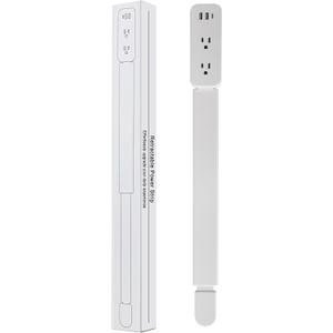 Outlet Extender Stick - Features USB-A, USB-C and 2 AC Outlets, Extends 22"-34", Rotates 180 Access Hard-to-Reach Outlets, Wall Plug Power Socket Expander Nightstands, Sofa, Desks and More