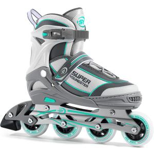 Women's Adjustable Inline Skate, Roller Skates Blades for Female Adults (Large-Women 4-7, Cyan)