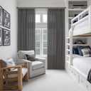 Charcoal Grey Linen Curtains 102 Inches Long for Living Room Pinch Pleated Drape with Hooks Rings for Track System Light Filtering Gray 102 Inch Curtain for Bedroom Sliding Patio Door 2 Panels 50x102