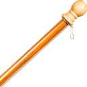 Evergreen Flag 56" Solid Wood Flag Pole with One Clip and Anti-Wrap Tube for 3'x5' Estate Flag with Pole Sleeve, Outdoor Weatherproof Use for Residential or Commercial