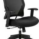 HON Wave High Back Ergonomic Office Chair with Adjustable Arms, Ergonomic Desk Chair, Breathable Mesh for Computer, 360 Swivel, Synchro-Tilt, Black