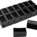 Uenhoy 16 Pcs Rectangle Rubber Chair Leg Covers, Black Chair Leg Caps Rectangular Furniture Feet Cover, Chair Leg Floor Protectors 1" x 2"