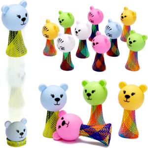 50PCS Mini Jumping Popper Spring Launcher Little Pop up Jumper Bouncy Party Favors Kids Bulks Toys for Easter Eggs Fillers Christmas Stocking Stuffers