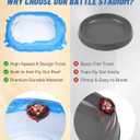 X Stadium Starter Kit - 6 Battle Tops Arena Set with 2 Launchers, Acceleration Track & Protective Roof, Gift for Boys Girls 6+