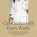 H by Frette Shawl Collar Bathrobe with Piping (X-Large) - Luxury All-White Bathrobe For Men and Women/ Soft, Fluffy, and Cozy / 100% Cotton