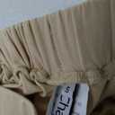CHARTOU Women Tapered Wide Leg Lounge Pants Summer Harem Pants Elastic Waist Slacks Beach Baggy Pants Pockets, Color: Khaki, S