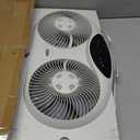 Bionaire Window Fan with Reversible Airflow Blades 3-Speed Settings, Programmable Thermostat, LED Display, Remote Control, Fits 2436" Windows, No Assembly Required