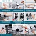 TAILI Shower Caddy Suction Cup 2 Pack with Hooks & Soap holder, Heavy Duty Shower Organizer for Bathroom, No Drilling Bathroom Organizer with Large Capacity, Black Metal Storage Basket
