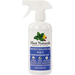 Natural Mediterranean Aqua Room Spray & Odor Eliminator  Fresh Marine Citrus Fragrance Mist That Helps Refresh Indoor Air, 16 oz  Made in USA by Mint Naturals