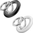 SYNCWIRE Magnetic Phone Ring Holder for MagSafe [2 Pack], 360 Rotation Dual Sided Magnet Grip Cell Phone Ring Stand Finger Kickstand Compatible with iPhone 17 16 15 14 13 12 Pro Max fits MagSafe